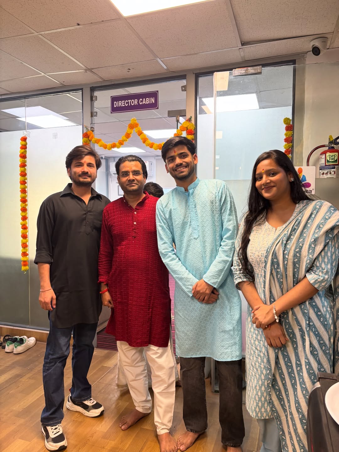 A glimpse of our Navratri Pooja at Yogesher 🙏🌺Our team came together in devotion and positivit